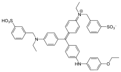 Skeletal formula of Coomassie brilliant blue R-250