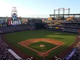 A photograph of a baseball diamond