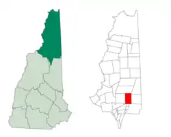 Location in Coös County, New Hampshire