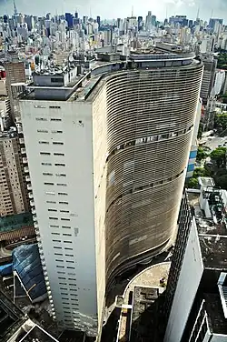 Tower block with curved façade