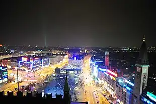 Copenhagen city center at night