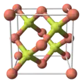 Unit cell, ball and stick model of copper(I) fluoride