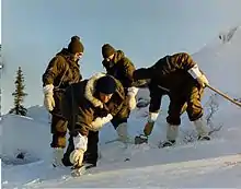 G-M counters being used in the search for debris of satellite Kosmos 954