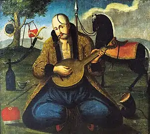 The Cossack bandura player (19th century), oil on canvas.