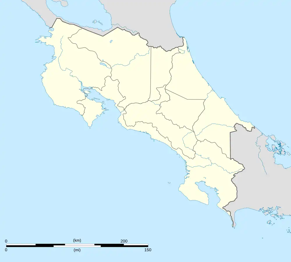 Zarcero district location in Costa Rica