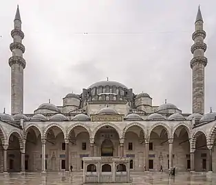 Courtyard of the mosque, looking towards the prayer hall