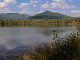 Looking across Cove Lake to Fork Mountain