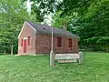 Exterior view of the Brick School House, Coventry, Connecticut