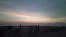 Sunset in the beach area