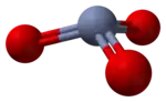 Ball-and-stick model of the DFT-calculated structure of the CrO3 monomer