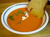 Cream of tomato soup