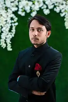 A Bengali Muslim groom in traditional Sherwani