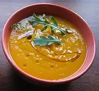 Cream of roasted pumpkin soup