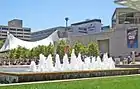 Square and fountains at the heart of Crown Center.