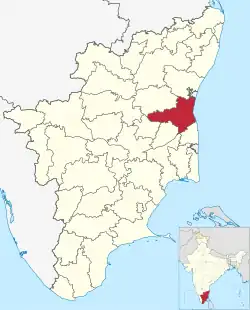 Location in Tamil Nadu