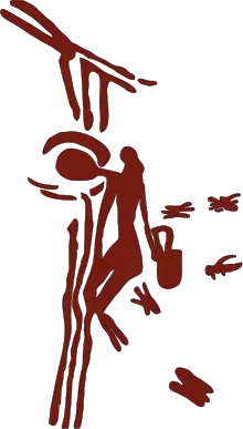 A honey hunter in a cave painting at Cuevas de la Araña, Spain, c. 8,000–6,000 BC