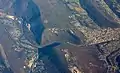 The Tuscarora Formation forms a clear anticline in Wills Mountain at Cumberland Narrows, Maryland