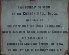 Foundation plaque