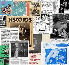 A mix of covers and articles from fanzines created by members of the Washington, D.C. punk subculture.