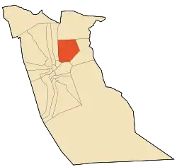 Location of Hassi Khelifa commune within El Oued Province