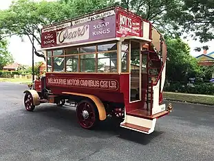 A 1912 Daimler CC Bus, one of five (English) Daimler Company buses exported to Australia