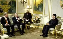 Ben Ali and the delegations in the hall of the Republic