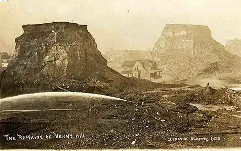 Denny Regrade No. 1 in progress, circa 1910