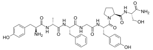 Chemical structure of dermorphin.