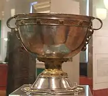 Derrynaflan Chalice, 8th- or 9th-century. Part of the Derrynaflan Hoard found in 1980 near Killenaule, County Tipperary.