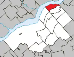 Location within Bécancour RCM.