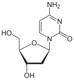 Skeletal formula of deoxycytidine