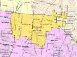 Detailed map of Sharonville