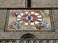 The southern clock face with the Four Evangelists