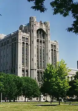 A photograph of the Detroit Masonic Temple