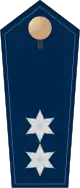 Blue epaulette with 2 silver stars