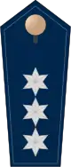 Blue epaulette with 3 silver stars