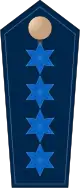 Blue epaulette with 4 light blue stars