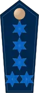 Blue epaulette with 5 light blue stars