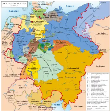 States part of the German Confederation, 1815–1866