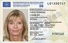 An EEA national identity card(German version pictured)