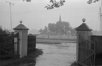 A view of the temple from the gateway of Bangla Academy (1965)