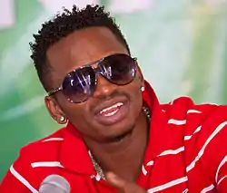 Diamond Platnumz during a press conference in 2012