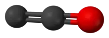 Ball and stick model of dicarbon monoxide