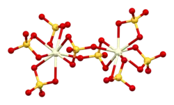 Structure of the [Ce2(SO4)8]8− ion in the crystal structure of ammonium cerium(IV) sulfate dihydrate