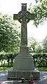 Modern Celtic cross of a war monument in Limburg-Dietkirchen, Germany