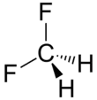 Difluoromethane-2D-skeletal