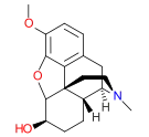 Chemical structure of dihydroisocodeine.