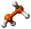 Ball-and-stick model of diphosphane