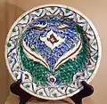 Dish with saz leaves and scale pattern, 17th century
