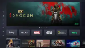 Screenshot of the Disney+ US homepage on March 27, 2024